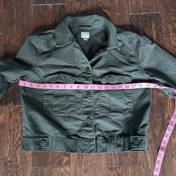 A New Day Cropped Jacket Olive Green - Picture 5 of 6